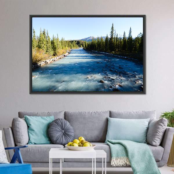 Lake Louise Village Canvas Wall Art-3 Horizontal-Gallery Wrap-25" x 16"-Tiaracle