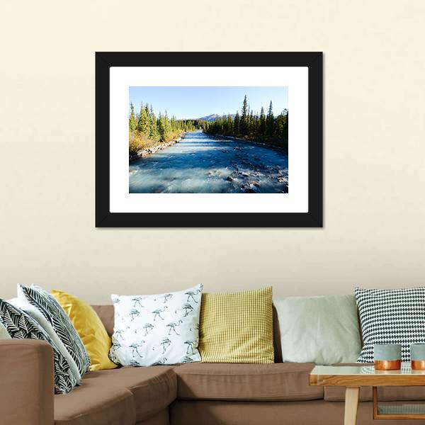 Lake Louise Village Canvas Wall Art-3 Horizontal-Gallery Wrap-25" x 16"-Tiaracle