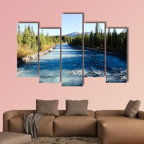 Lake Louise Village Canvas Wall Art-5 Pop-Gallery Wrap-47" x 32"-Tiaracle