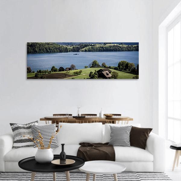 Lake Lucerne Switzerland Panoramic Canvas Wall Art-1 Piece-36" x 12"-Tiaracle