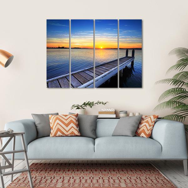 Lake Macquarie Canvas Wall Art-4 Horizontal-Gallery Wrap-34" x 24"-Tiaracle