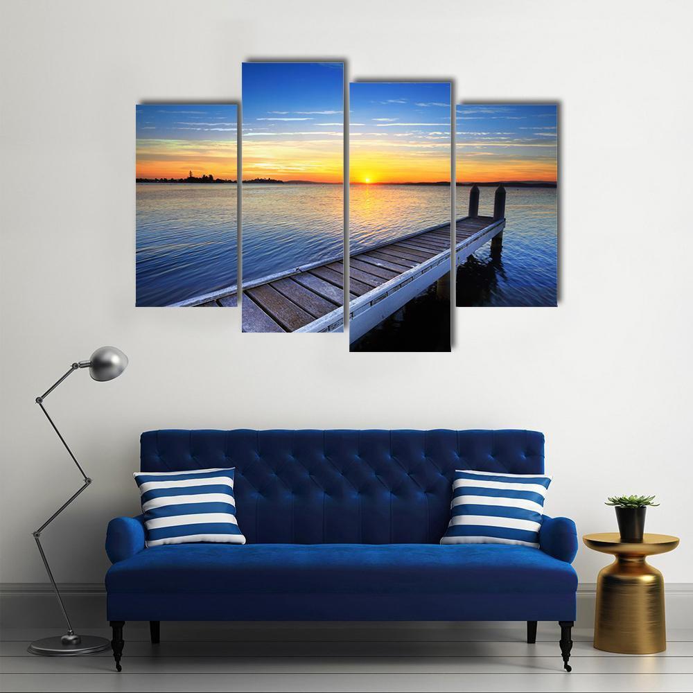 Lake Macquarie Canvas Wall Art-4 Pop-Gallery Wrap-50" x 32"-Tiaracle