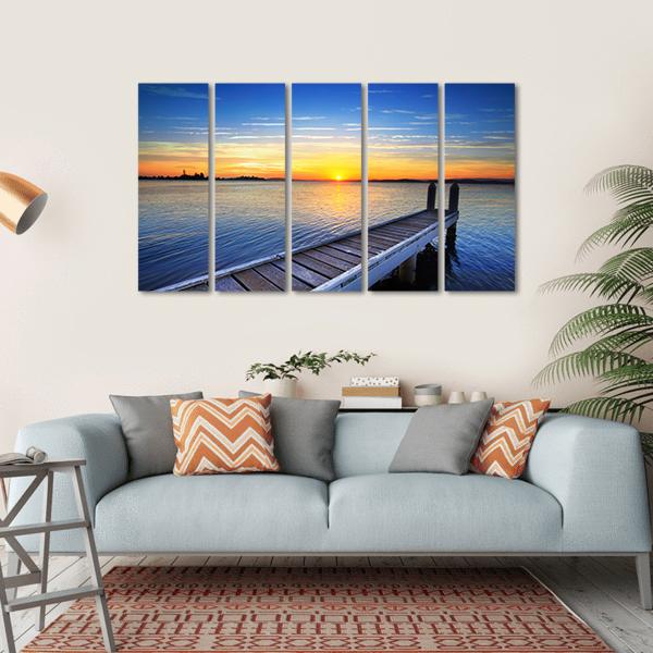 Lake Macquarie Canvas Wall Art-5 Horizontal-Gallery Wrap-22" x 12"-Tiaracle