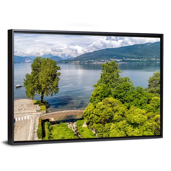 Lake Maggiore In Summer Canvas Wall Art-3 Horizontal-Gallery Wrap-25" x 16"-Tiaracle