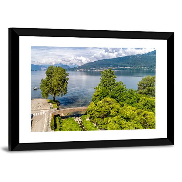 Lake Maggiore In Summer Canvas Wall Art-3 Horizontal-Gallery Wrap-25" x 16"-Tiaracle
