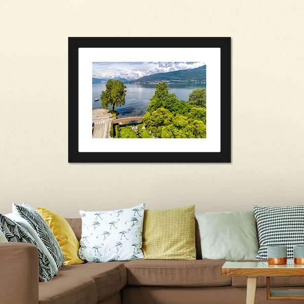 Lake Maggiore In Summer Canvas Wall Art-3 Horizontal-Gallery Wrap-25" x 16"-Tiaracle