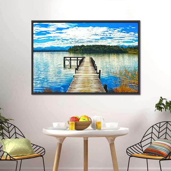 Lake Mahinapua Canvas Wall Art-3 Horizontal-Gallery Wrap-25" x 16"-Tiaracle