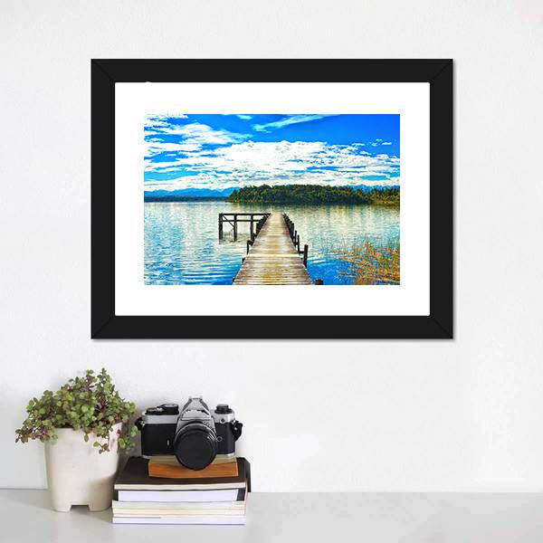 Lake Mahinapua Canvas Wall Art-1 Piece-Framed Print-20" x 16"-Tiaracle