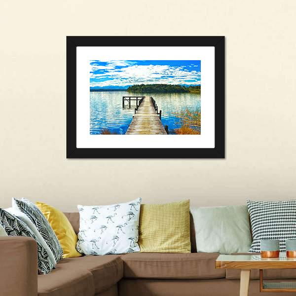 Lake Mahinapua Canvas Wall Art-3 Horizontal-Gallery Wrap-25" x 16"-Tiaracle