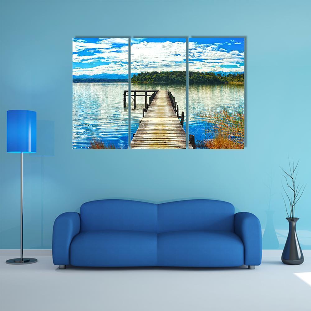 Lake Mahinapua Canvas Wall Art-3 Horizontal-Gallery Wrap-37" x 24"-Tiaracle