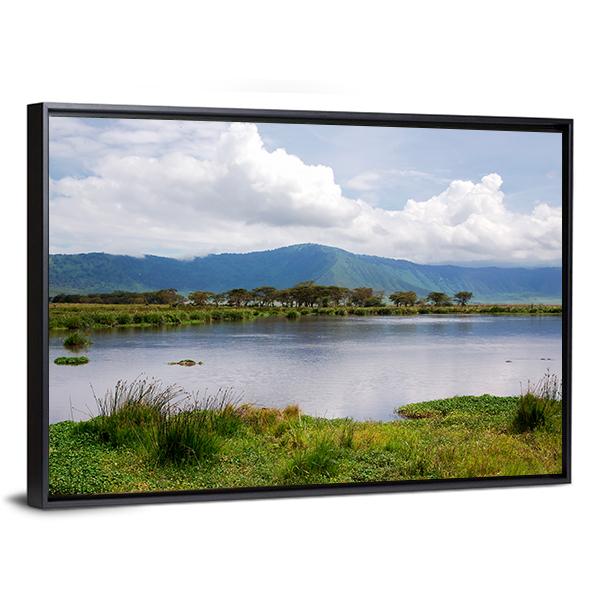 Lake Manyara Canvas Wall Art-3 Horizontal-Gallery Wrap-25" x 16"-Tiaracle