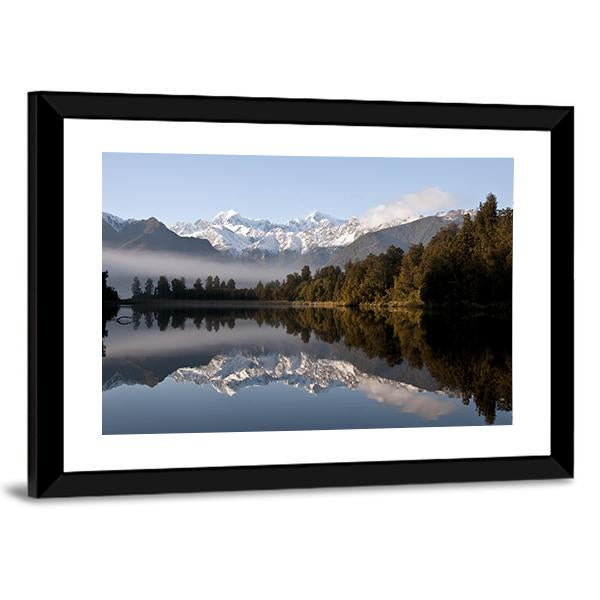 Lake Matheson Canvas Wall Art-3 Horizontal-Gallery Wrap-25" x 16"-Tiaracle