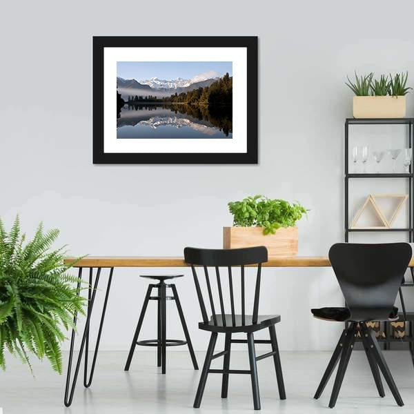 Lake Matheson Canvas Wall Art-3 Horizontal-Gallery Wrap-25" x 16"-Tiaracle