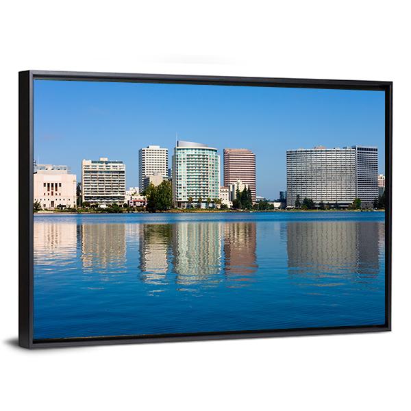 Lake Merritt Canvas Wall Art-3 Horizontal-Gallery Wrap-25" x 16"-Tiaracle