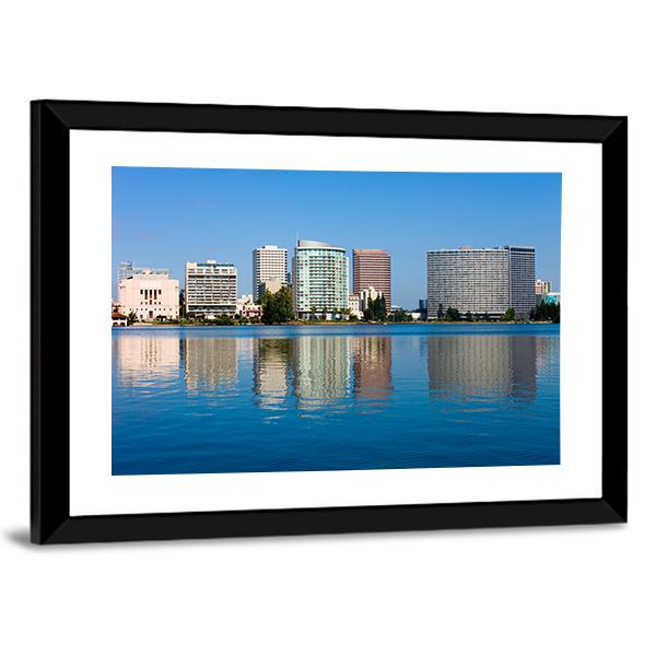 Lake Merritt Canvas Wall Art-3 Horizontal-Gallery Wrap-25" x 16"-Tiaracle