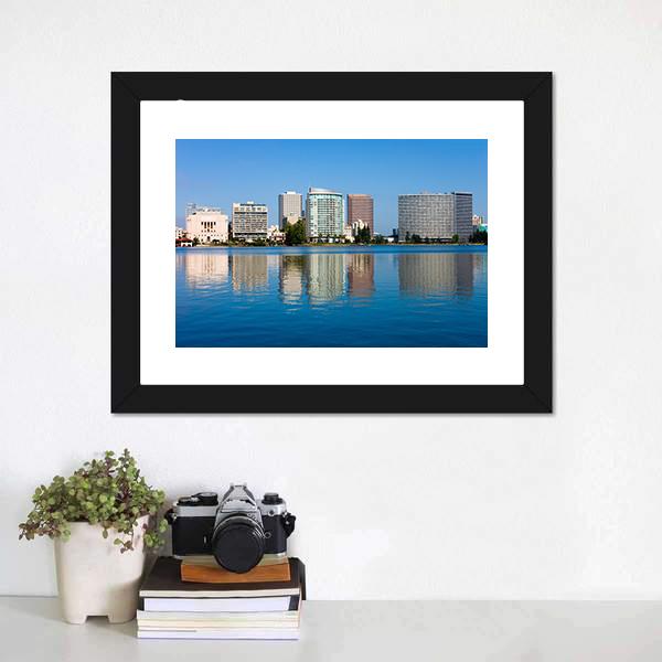 Lake Merritt Canvas Wall Art-1 Piece-Framed Print-20" x 16"-Tiaracle
