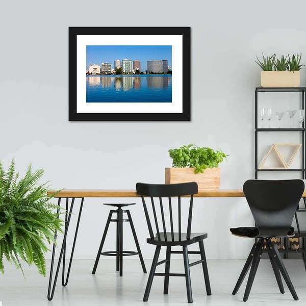 Lake Merritt Canvas Wall Art-3 Horizontal-Gallery Wrap-25" x 16"-Tiaracle