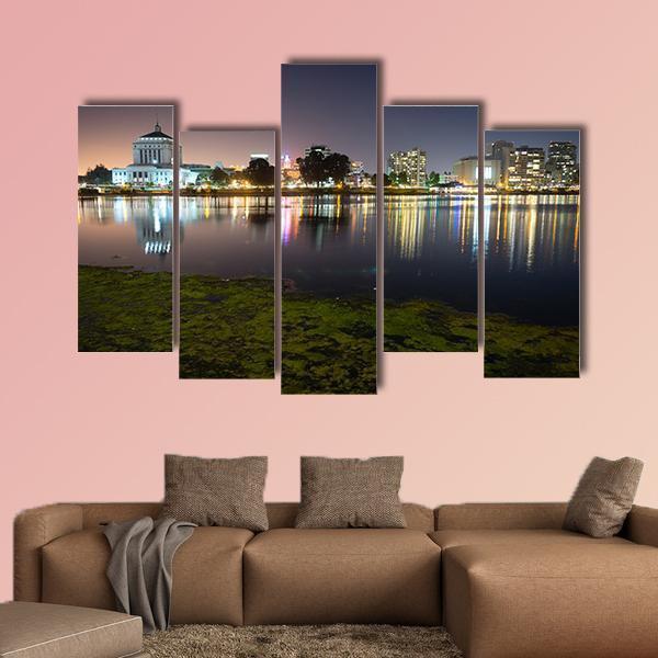 Merritt Lake Canvas Wall Art-5 Pop-Gallery Wrap-47" x 32"-Tiaracle