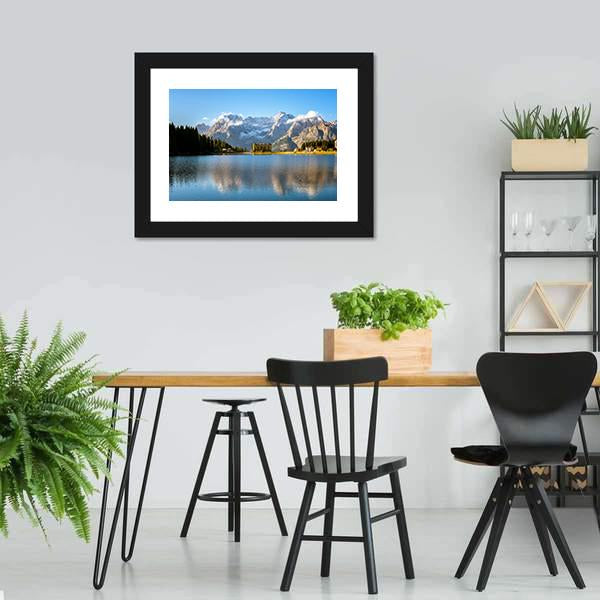 Lake Misurina With Dolomites Canvas Wall Art-3 Horizontal-Gallery Wrap-25" x 16"-Tiaracle