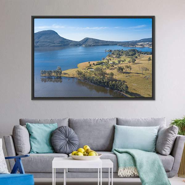 Lake Moogerah Canvas Wall Art-3 Horizontal-Gallery Wrap-25" x 16"-Tiaracle