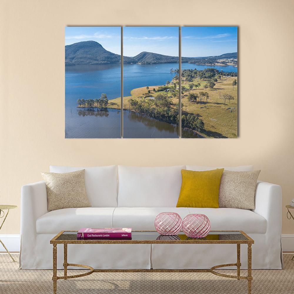Lake Moogerah Canvas Wall Art-3 Horizontal-Gallery Wrap-37" x 24"-Tiaracle