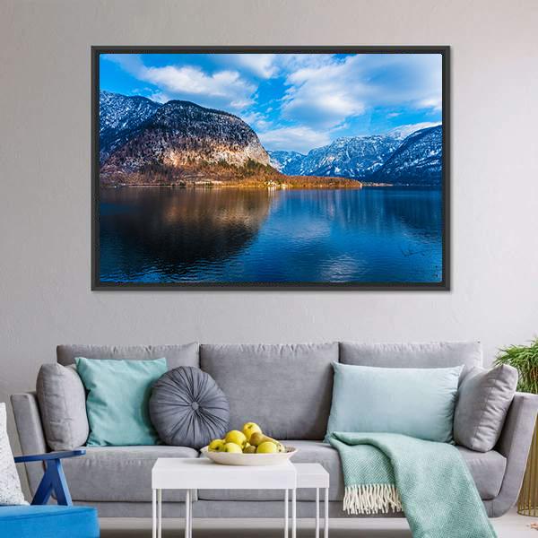 Lake &amp; Mountains Austria Canvas Wall Art-3 Horizontal-Gallery Wrap-25" x 16"-Tiaracle