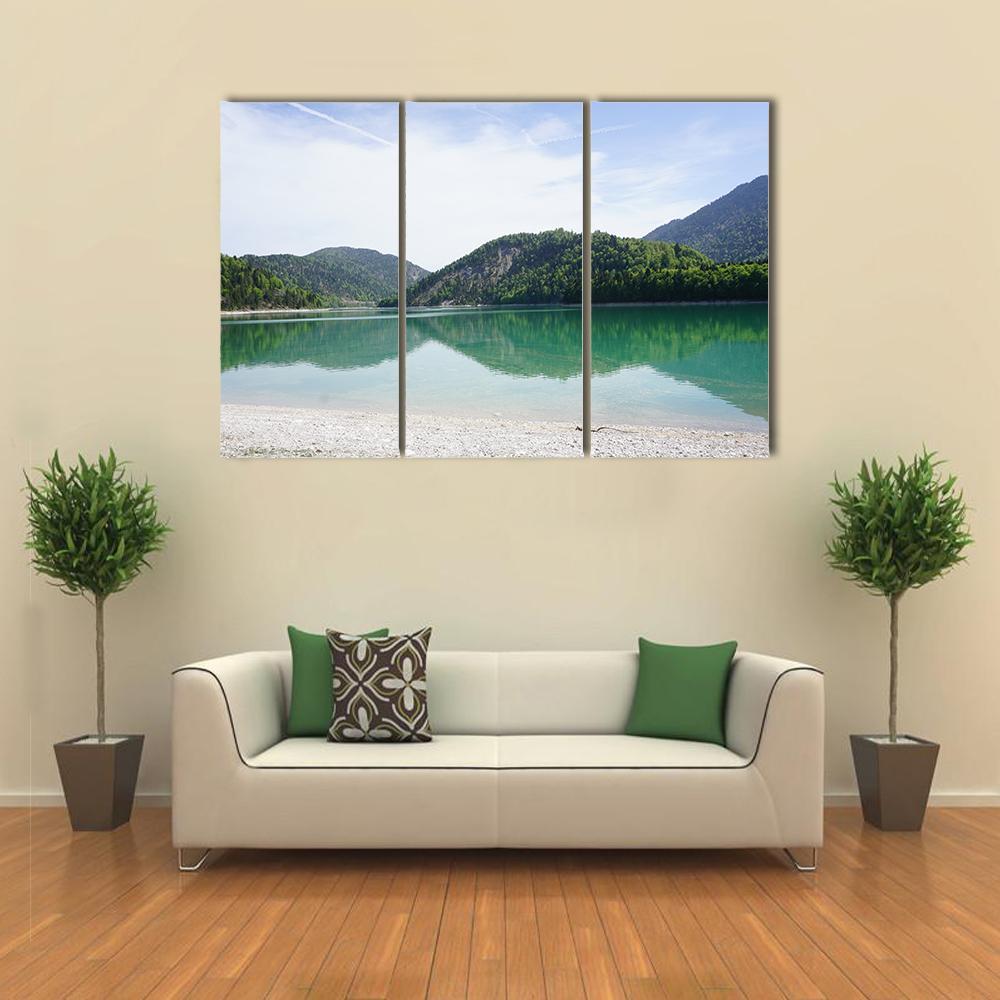 Lake &amp; Mountains Germany Canvas Wall Art-3 Horizontal-Gallery Wrap-37" x 24"-Tiaracle