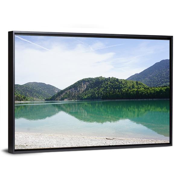 Lake &amp; Mountains Germany Canvas Wall Art-3 Horizontal-Gallery Wrap-25" x 16"-Tiaracle