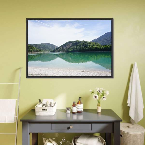 Lake &amp; Mountains Germany Canvas Wall Art-3 Horizontal-Gallery Wrap-25" x 16"-Tiaracle
