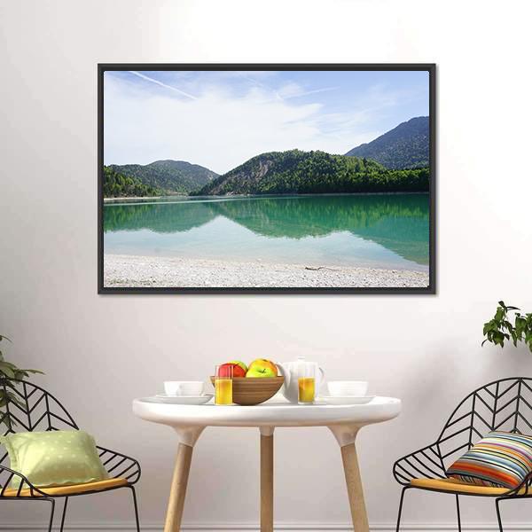 Lake &amp; Mountains Germany Canvas Wall Art-3 Horizontal-Gallery Wrap-25" x 16"-Tiaracle