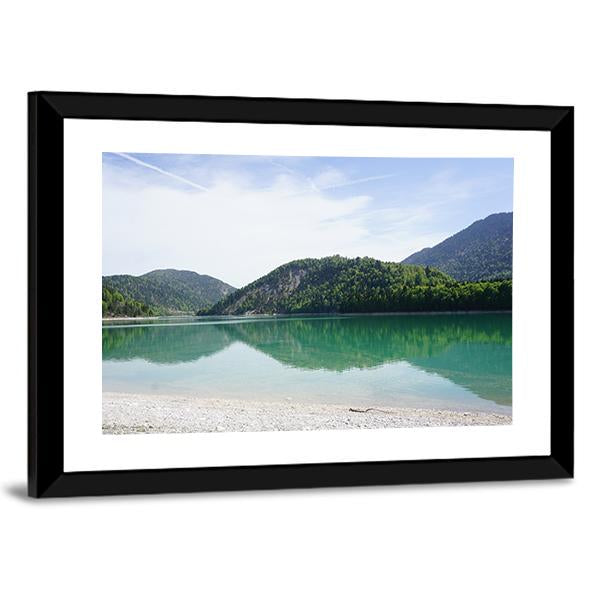 Lake &amp; Mountains Germany Canvas Wall Art-3 Horizontal-Gallery Wrap-25" x 16"-Tiaracle