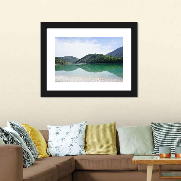 Lake &amp; Mountains Germany Canvas Wall Art-3 Horizontal-Gallery Wrap-25" x 16"-Tiaracle