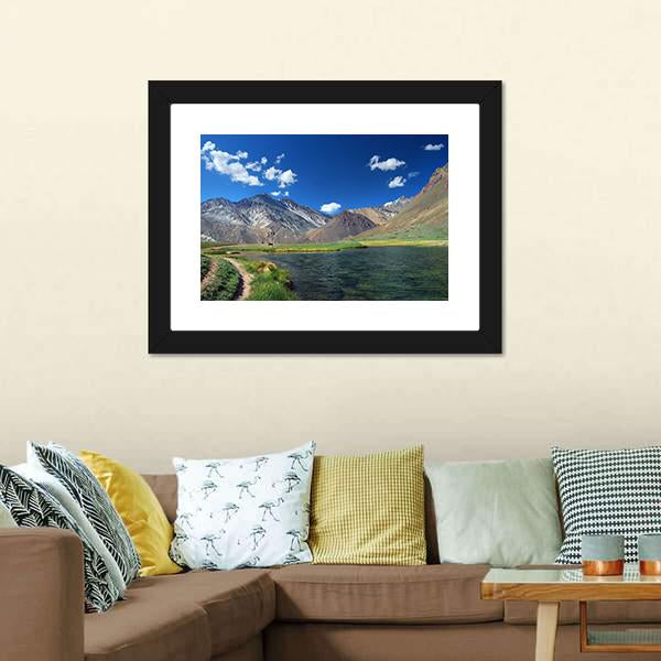 Lake &amp; Mountains Landscape Argentina Canvas Wall Art-3 Horizontal-Gallery Wrap-25" x 16"-Tiaracle