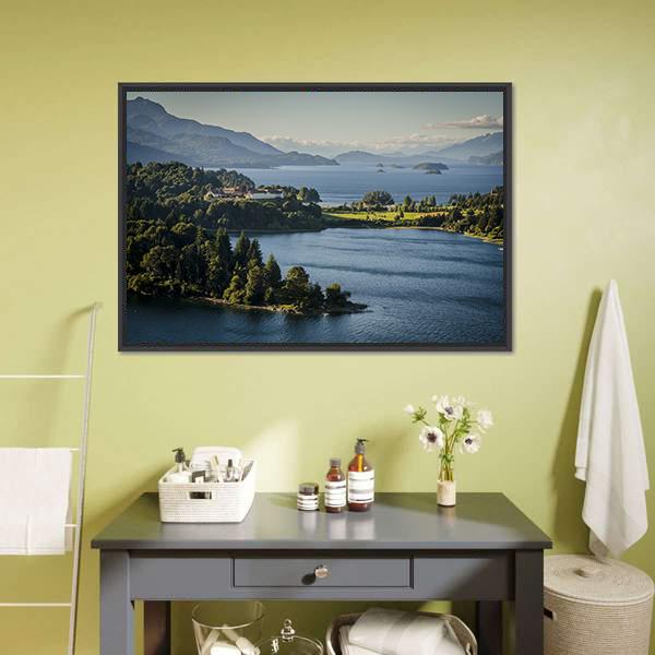 Lake Nahuel Huapi Argentina Canvas Wall Art-1 Piece-Floating Frame-36" x 24"-Tiaracle