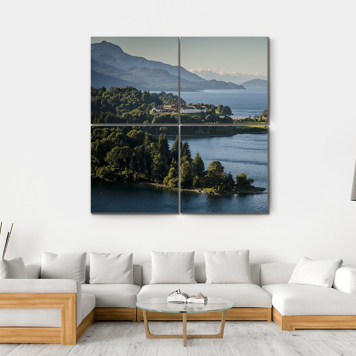 Lake Nahuel Huapi Argentina Canvas Wall Art-4 Square-Gallery Wrap-17" x 17"-Tiaracle