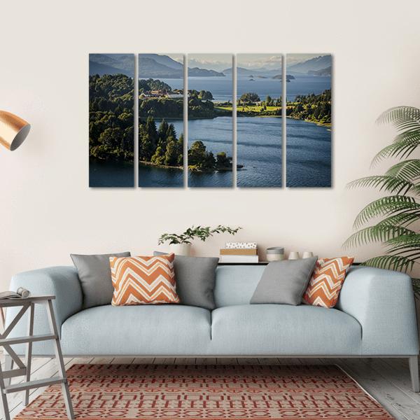 Lake Nahuel Huapi Argentina Canvas Wall Art-5 Horizontal-Gallery Wrap-22" x 12"-Tiaracle