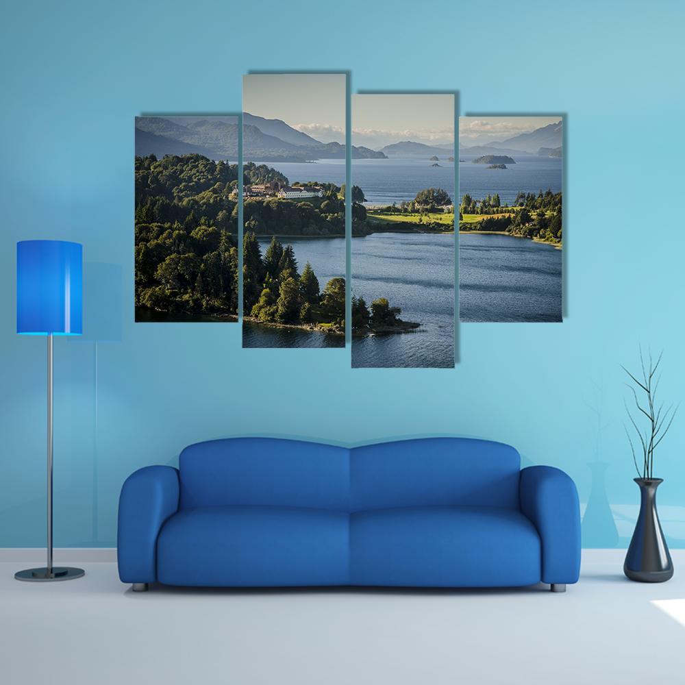 Lake Nahuel Huapi Argentina Canvas Wall Art-4 Pop-Gallery Wrap-50" x 32"-Tiaracle