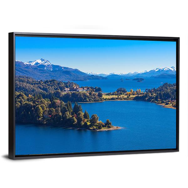 Lake Nahuel Huapi In Argentina Canvas Wall Art-3 Horizontal-Gallery Wrap-25" x 16"-Tiaracle