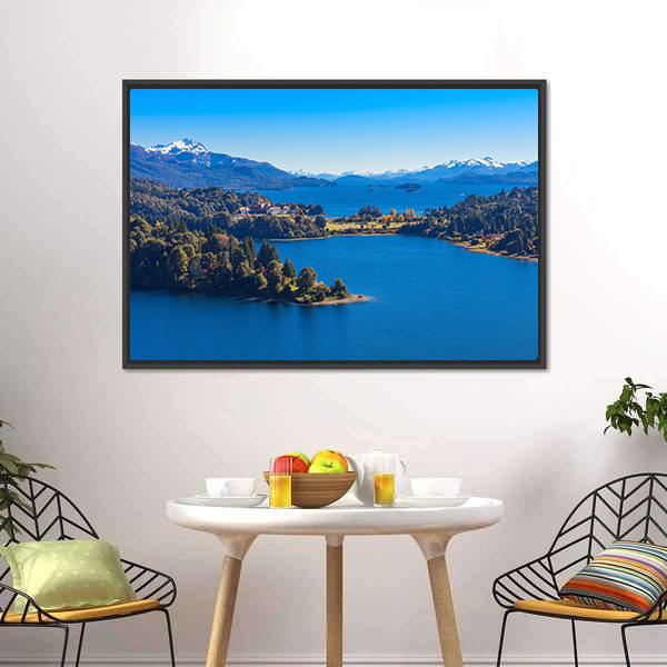 Lake Nahuel Huapi In Argentina Canvas Wall Art-3 Horizontal-Gallery Wrap-25" x 16"-Tiaracle