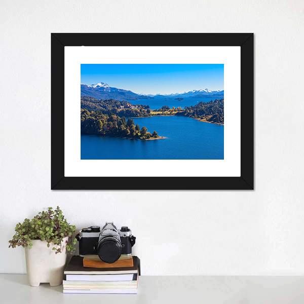 Lake Nahuel Huapi In Argentina Canvas Wall Art-1 Piece-Framed Print-20" x 16"-Tiaracle