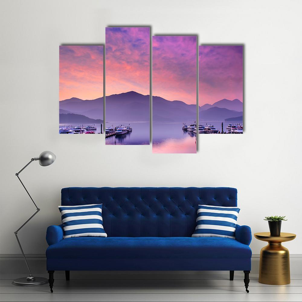 Lake Nantou Taiwan Canvas Wall Art-4 Pop-Gallery Wrap-50" x 32"-Tiaracle