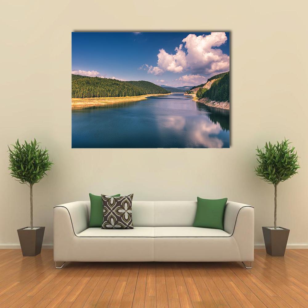 Lake Oasa In Romania Canvas Wall Art-5 Horizontal-Gallery Wrap-22" x 12"-Tiaracle