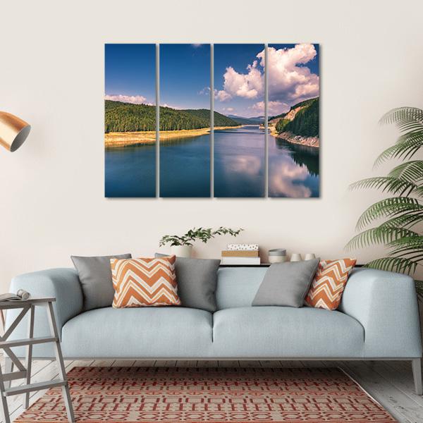 Lake Oasa In Romania Canvas Wall Art-4 Horizontal-Gallery Wrap-34" x 24"-Tiaracle