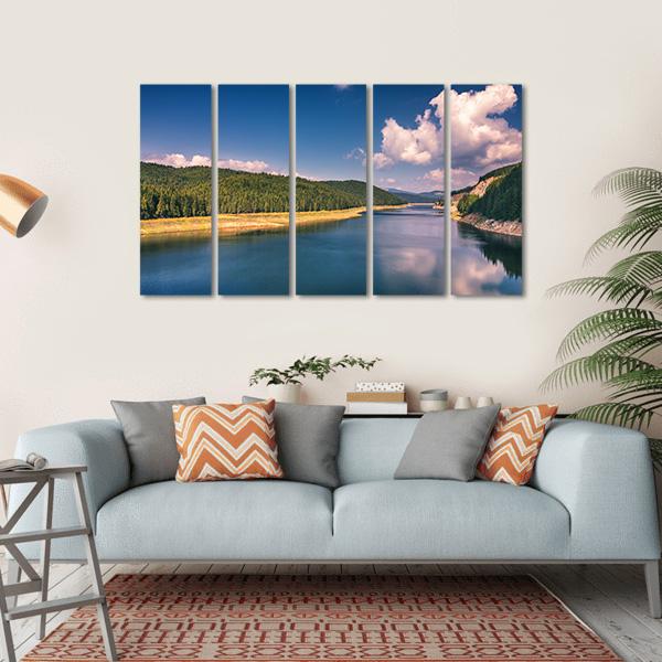 Lake Oasa In Romania Canvas Wall Art-5 Horizontal-Gallery Wrap-22" x 12"-Tiaracle