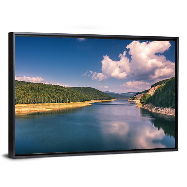 Lake Oasa In Romania Canvas Wall Art-3 Horizontal-Gallery Wrap-25" x 16"-Tiaracle