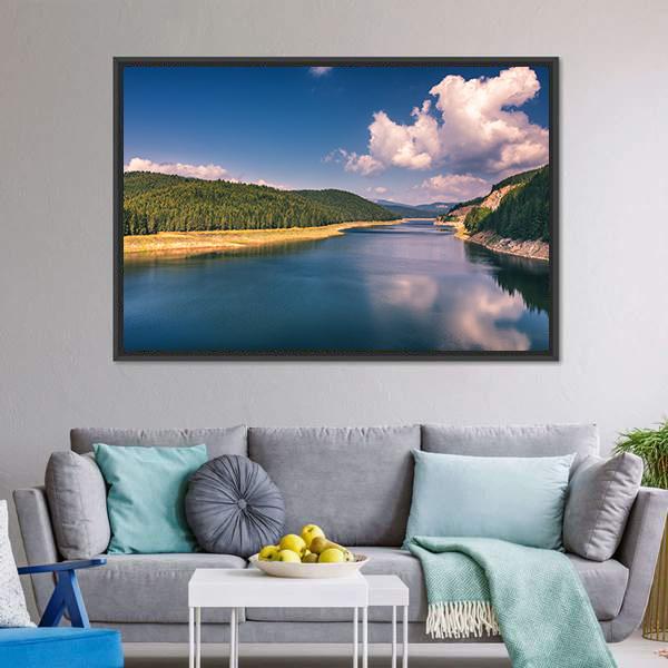Lake Oasa In Romania Canvas Wall Art-3 Horizontal-Gallery Wrap-25" x 16"-Tiaracle