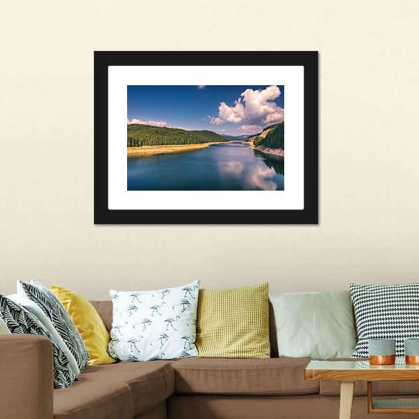 Lake Oasa In Romania Canvas Wall Art-3 Horizontal-Gallery Wrap-25" x 16"-Tiaracle