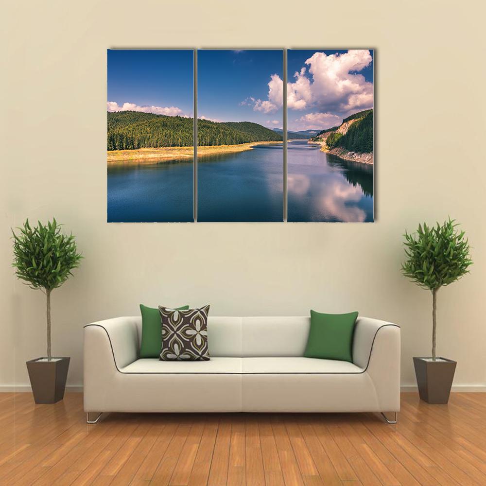 Lake Oasa In Romania Canvas Wall Art-3 Horizontal-Gallery Wrap-37" x 24"-Tiaracle
