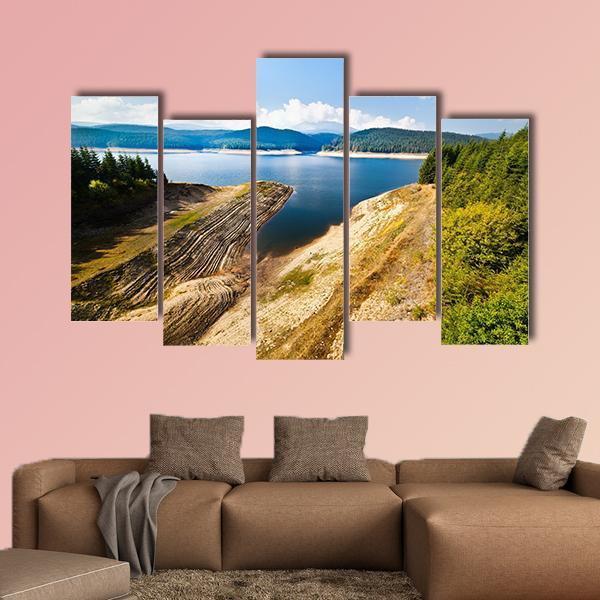 Lake Oasa Romania Canvas Wall Art-5 Pop-Gallery Wrap-47" x 32"-Tiaracle