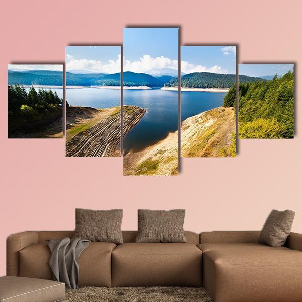 Lake Oasa Romania Canvas Wall Art-5 Star-Gallery Wrap-62" x 32"-Tiaracle